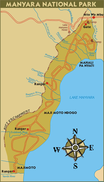 manyara map
